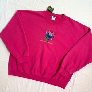 2000's Embroidered Butterfly Branson Sweatshirt - XL